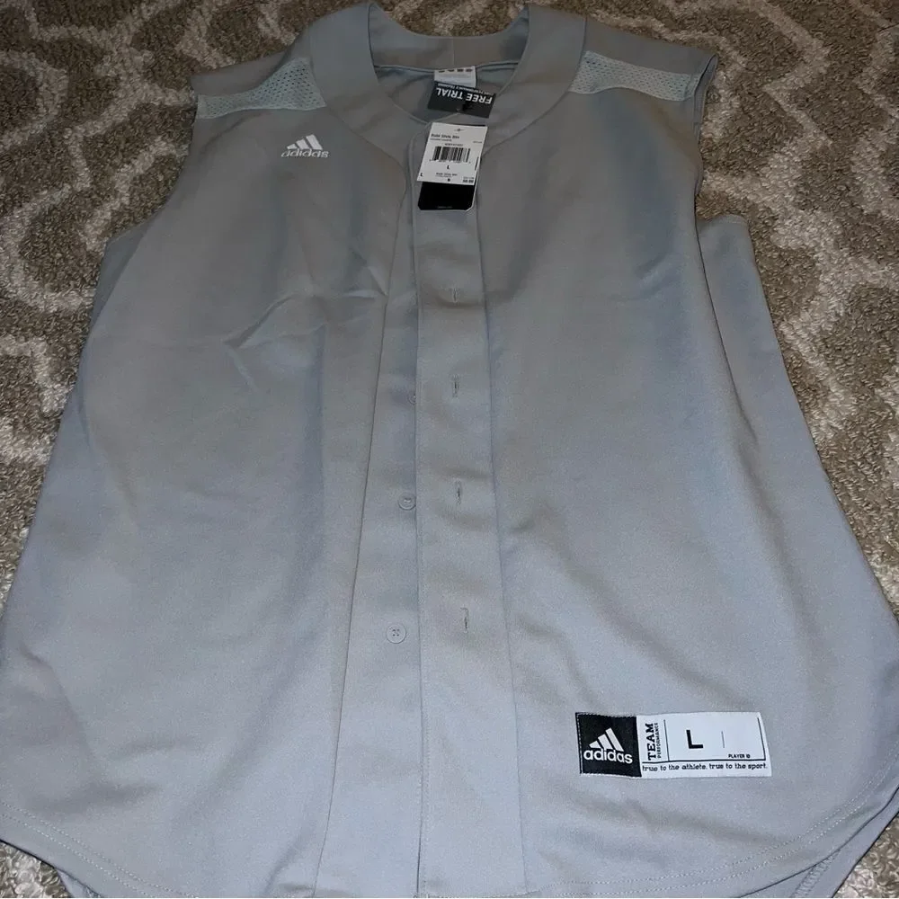 Adidas ice gray baseball sleeveless size L